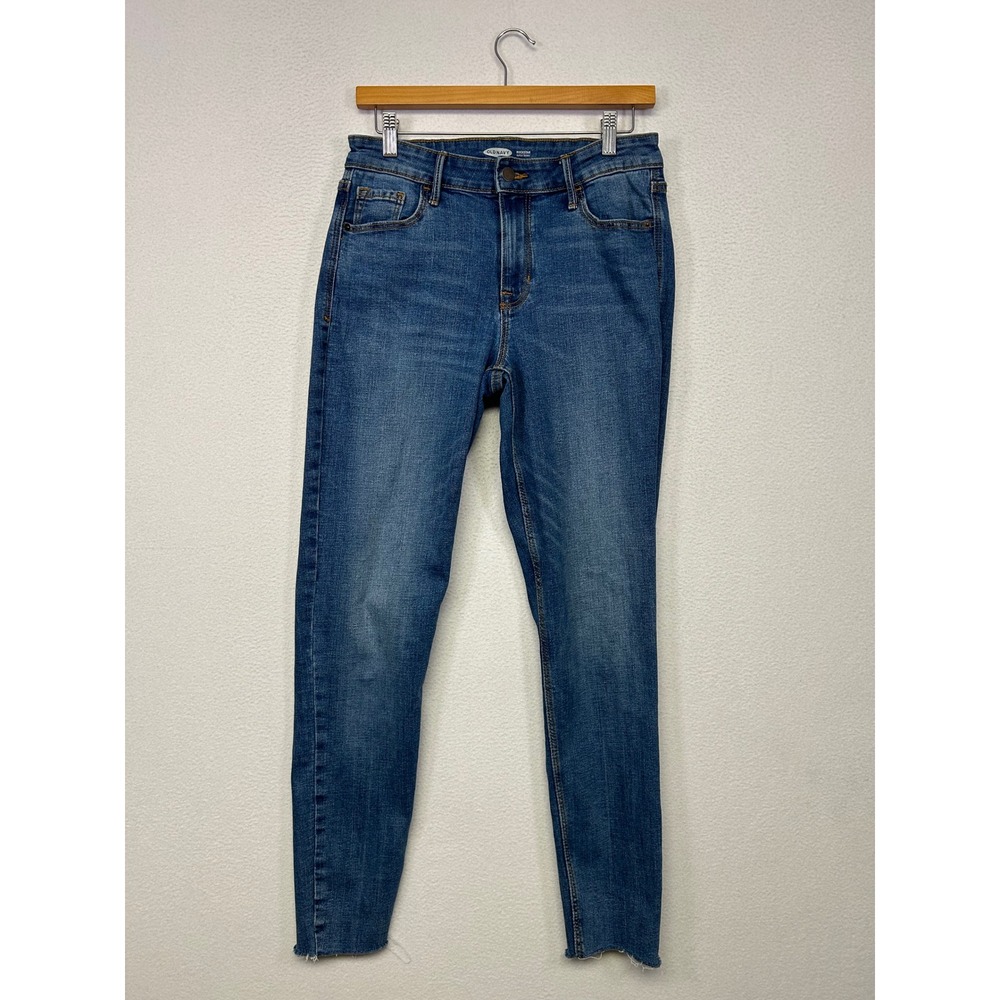 Casual Classic Old Navy Womens 8 Tall Blue Rockstar Super Skinny Raw Hem Jeans